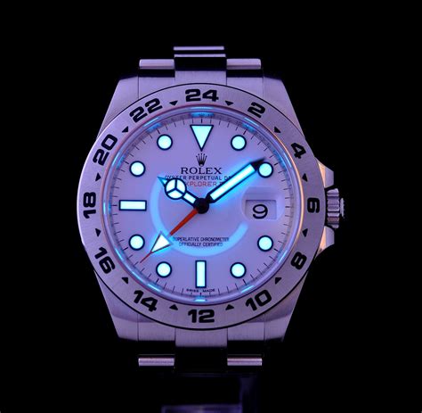 rolex explorer ii blue lume|rolex explorer 42mm review.